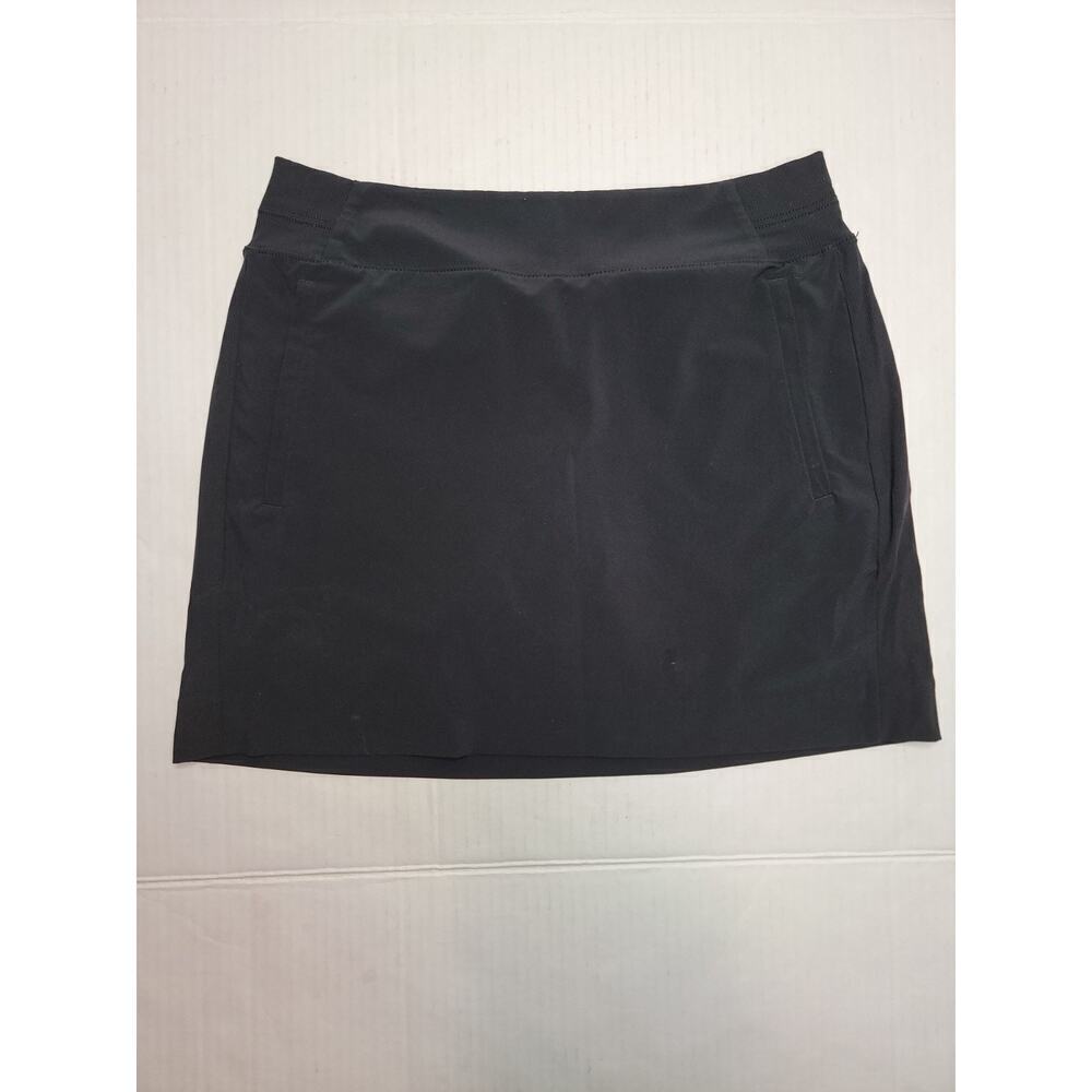 Athleta Skirt Skort Womens Size 10 Zip Pockets Pull On Black